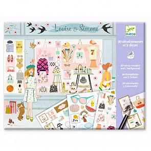 Набор для творчества – Мода, 3 картинки и 90 стикеров (Djeco, 09569)